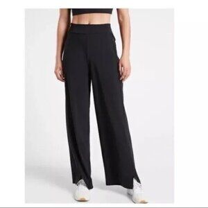 Athleta Cosmic wide-leg, high-waist black pants